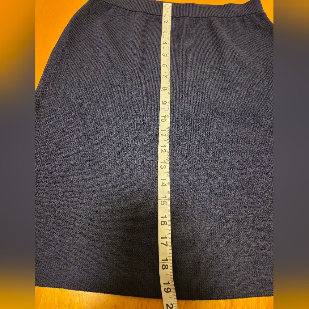 St. John Blue Pencil Skirt Knee-Length - Picture 3 of 8